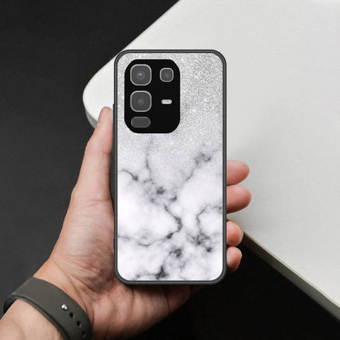 Infinix Note 50x Cover - White Marble Series - HQ Premium Shine Durable Shatterproof Case