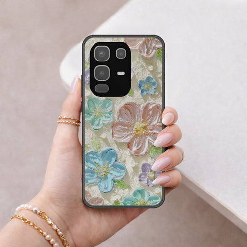 Infinix Note 50x Cover - Floral Series - Design 14 - Blue & Purple - HQ Premium Shine Durable Shatterproof Case