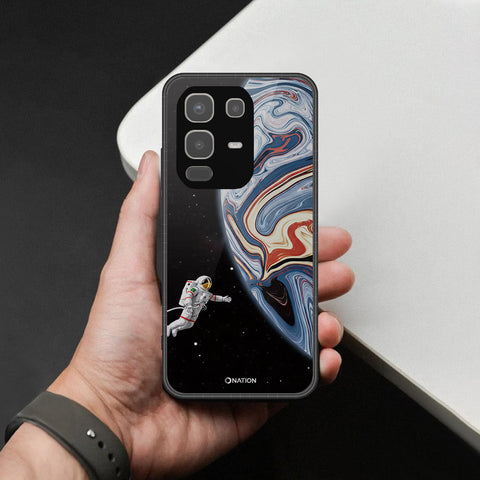 Infinix Note 50x Cover - Cosmic Marble Astronaut Design - HQ Premium Shine Durable Shatterproof Case