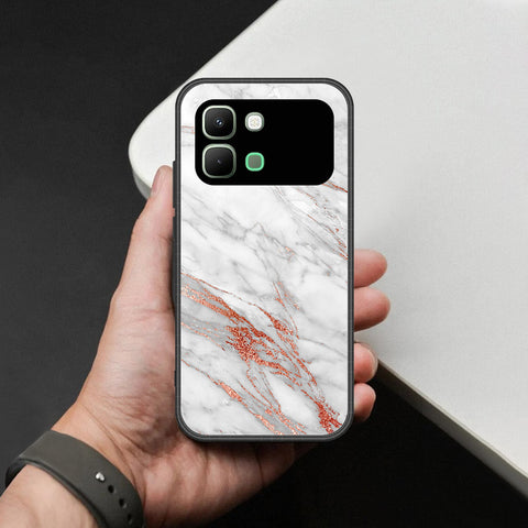 Infinix Note Edge Cover - White Marble Series - HQ Premium Shine Durable Shatterproof Case