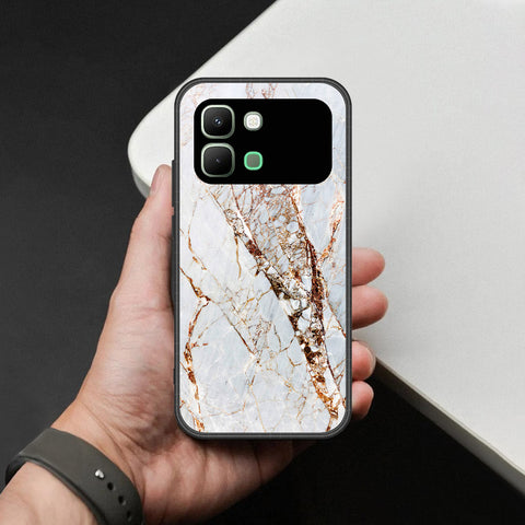 Infinix Note Edge Cover - White Marble Series - HQ Premium Shine Durable Shatterproof Case