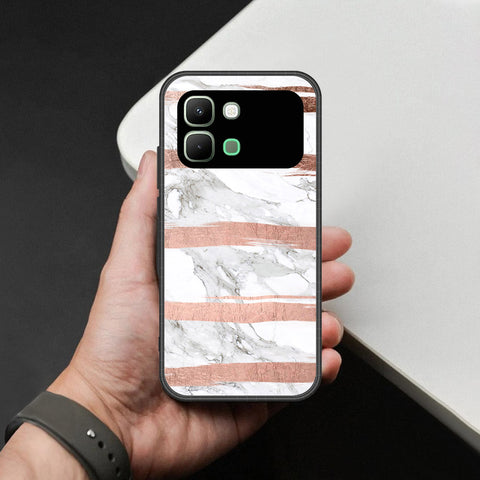Infinix Note Edge Cover - White Marble Series - HQ Premium Shine Durable Shatterproof Case