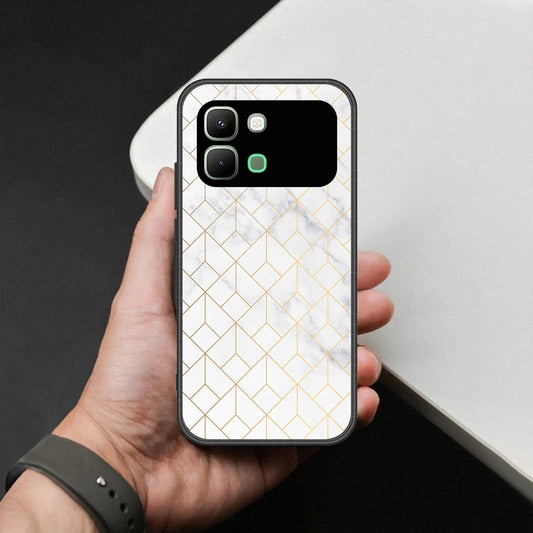 Infinix Note Edge Cover - White Marble Series 2 - HQ Premium Shine Durable Shatterproof Case