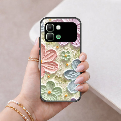 Infinix Note Edge Cover - Floral Series - Design 15 - Blue & Green - HQ Premium Shine Durable Shatterproof Case