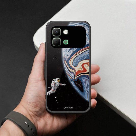 Infinix Note Edge Cover - Cosmic Marble Astronaut Design - HQ Premium Shine Durable Shatterproof Case