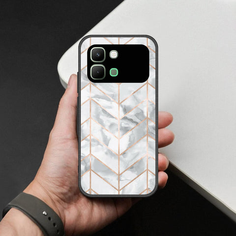 Infinix Note Edge Cover - White Marble Series 2 - HQ Premium Shine Durable Shatterproof Case