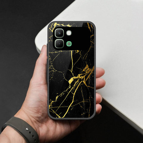Infinix Note Edge Cover - Black Marble Series - HQ Premium Shine Durable Shatterproof Case