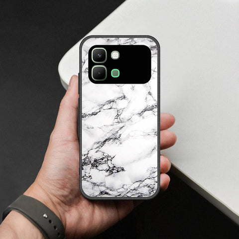 Infinix Note Edge Cover - White Marble Series - HQ Premium Shine Durable Shatterproof Case