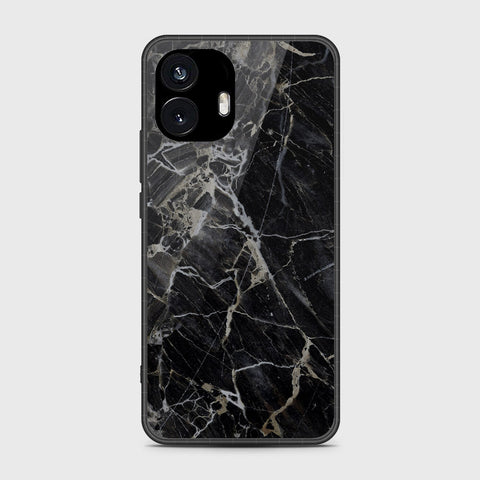 Nothing Phone 2 - Black Marble Series - HQ Premium Shine Durable Shatterproof Case