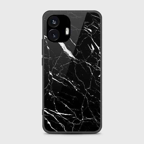 Nothing Phone 2 - Black Marble Series - HQ Premium Shine Durable Shatterproof Case