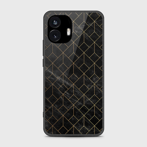 Nothing Phone 2 - Black Marble Series - HQ Premium Shine Durable Shatterproof Case