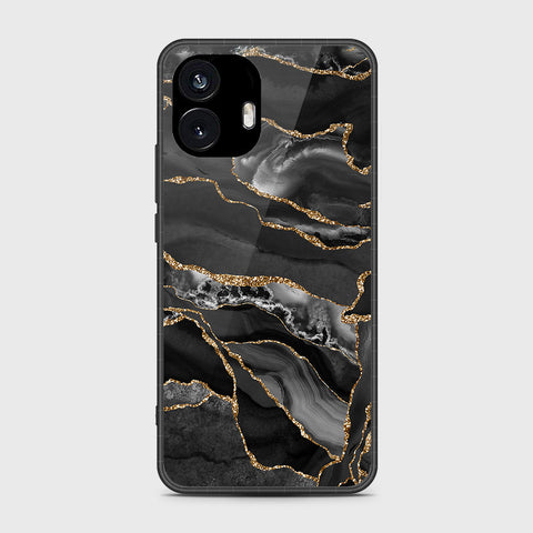 Nothing Phone 2 - Black Marble Series - HQ Premium Shine Durable Shatterproof Case