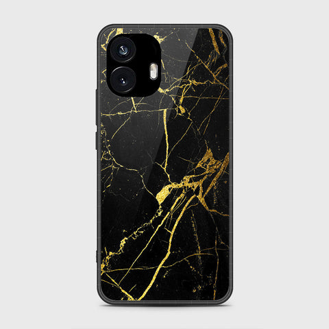 Nothing Phone 2 - Black Marble Series - HQ Premium Shine Durable Shatterproof Case
