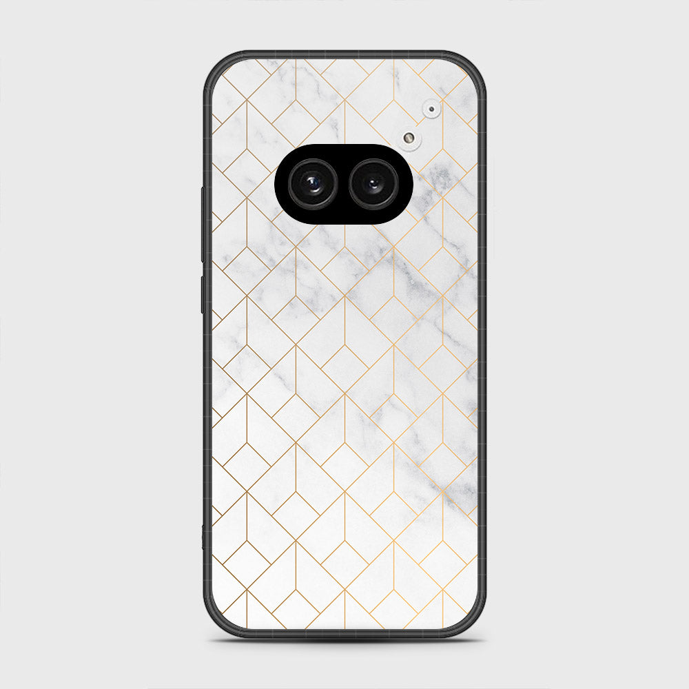 Nothing Phone 2a - White Marble Series 2 - HQ Premium Shine Durable Shatterproof Case