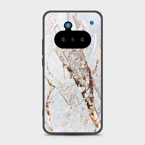 Nothing Phone 3a - White Marble Series - HQ Premium Shine Durable Shatterproof Case