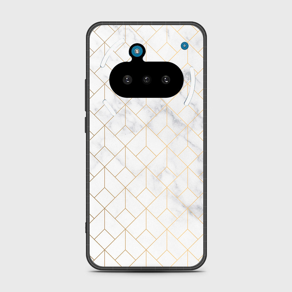 Nothing Phone 3a - White Marble Series 2 - HQ Premium Shine Durable Shatterproof Case
