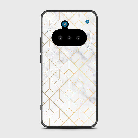 Nothing Phone 3a - White Marble Series 2 - HQ Premium Shine Durable Shatterproof Case
