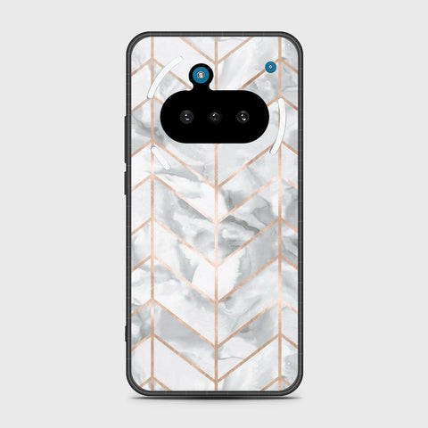 Nothing Phone 3a - White Marble Series 2 - HQ Premium Shine Durable Shatterproof Case
