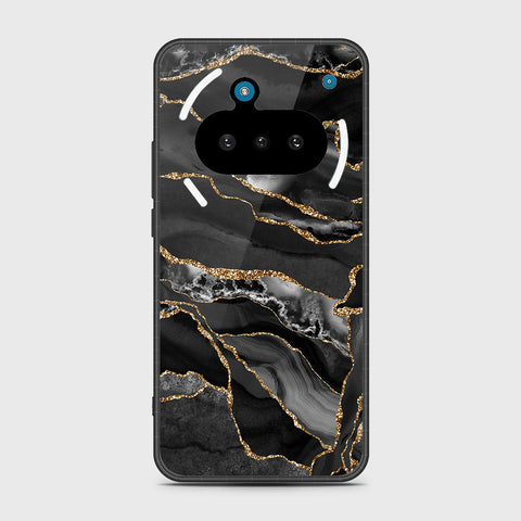 Nothing Phone 3a - Black Marble Series - HQ Premium Shine Durable Shatterproof Case