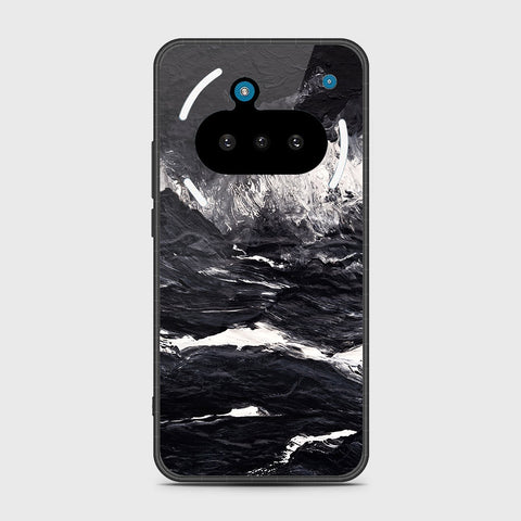 Nothing Phone 3a - Black Marble Series - HQ Premium Shine Durable Shatterproof Case