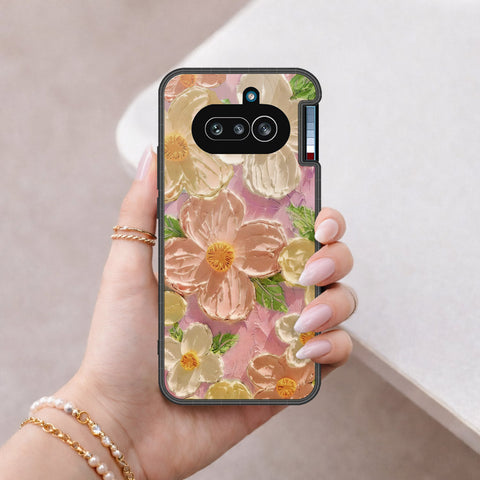 Nothing Phone (4a) Cover - Floral Series - Design 11 - White & Green - HQ Premium Shine Durable Shatterproof Case