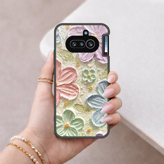 Nothing Phone (4a) Cover - Floral Series - Design 15 - Blue & Green - HQ Premium Shine Durable Shatterproof Case