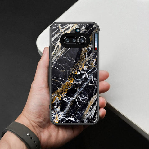 Nothing Phone (4a) Cover - Black Marble Series - HQ Premium Shine Durable Shatterproof Case
