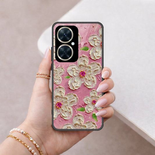 Huawei nova 11i Cover - Floral Series - Design 5 - Pink & White - HQ Premium Shine Durable Shatterproof Case