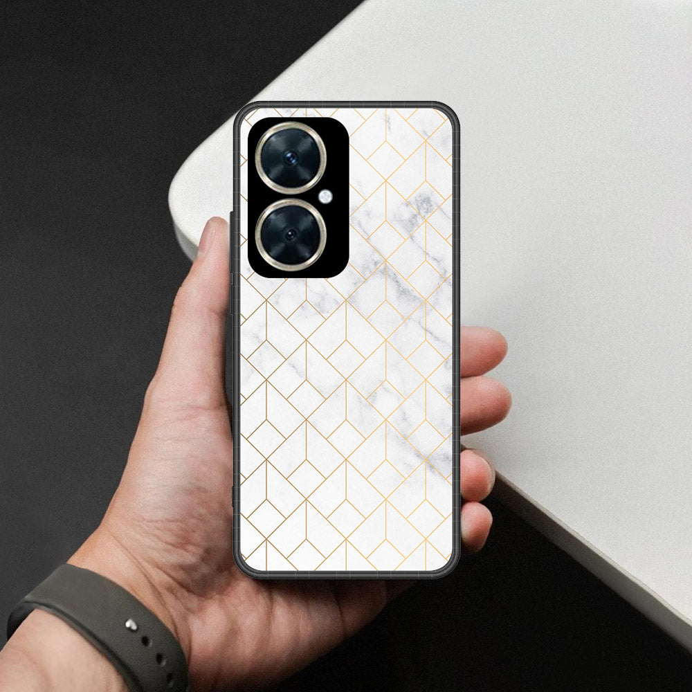 Huawei nova 11i Cover - White Marble Series 2 - HQ Premium Shine Durable Shatterproof Case
