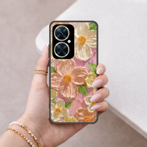 Huawei nova 11i Cover - Floral Series - Design 11 - White & Green - HQ Premium Shine Durable Shatterproof Case