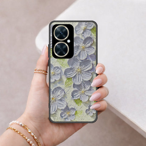 Huawei nova 11i Cover - Floral Series - Design 12 - Grey & Green - HQ Premium Shine Durable Shatterproof Case