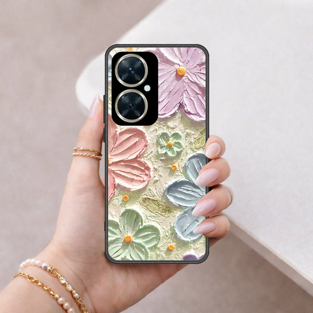 Huawei nova 11i Cover - Floral Series - Design 15 - Blue & Green - HQ Premium Shine Durable Shatterproof Case