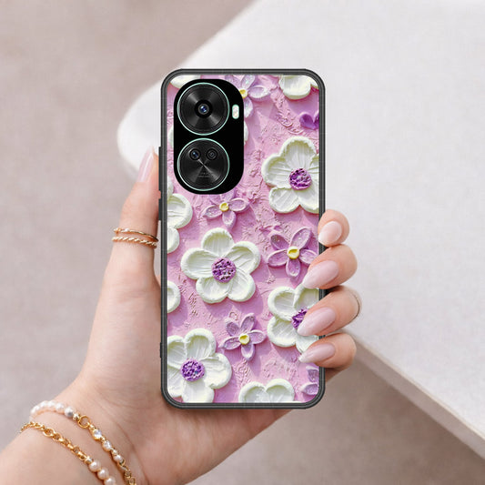 Huawei nova 11 SE Cover - Floral Series - Design 4 - Purple & White - HQ Premium Shine Durable Shatterproof Case