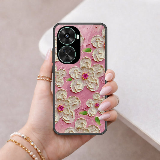 Huawei nova 11 SE Cover - Floral Series - Design 5 - Pink & White - HQ Premium Shine Durable Shatterproof Case