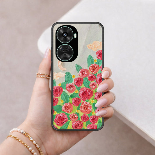 Huawei nova 11 SE Cover - Floral Series - Design 10 - Red & Green - HQ Premium Shine Durable Shatterproof Case