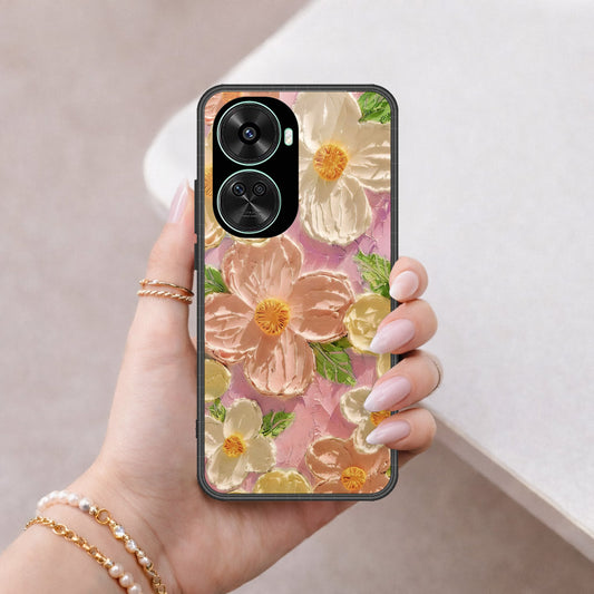 Huawei nova 11 SE Cover - Floral Series - Design 11 - White & Green - HQ Premium Shine Durable Shatterproof Case