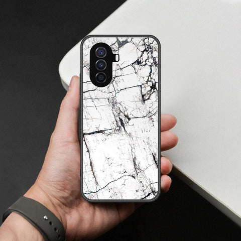 Huawei nova Y70 Plus Cover - White Marble Series 2 - HQ Premium Shine Durable Shatterproof Case