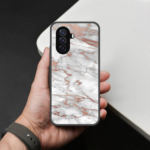 Huawei nova Y70 Plus Cover - White Marble Series 2 - HQ Premium Shine Durable Shatterproof Case