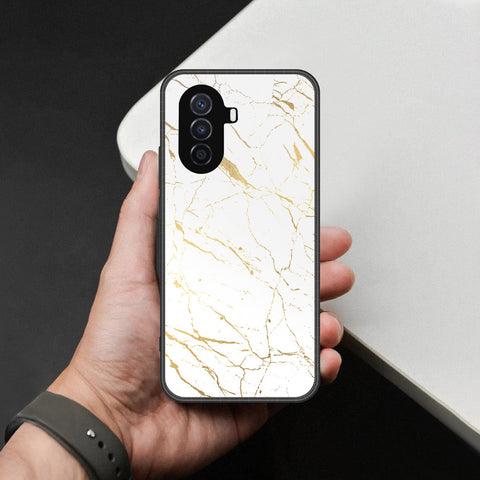 Huawei nova Y70 Plus Cover - White Marble Series 2 - HQ Premium Shine Durable Shatterproof Case
