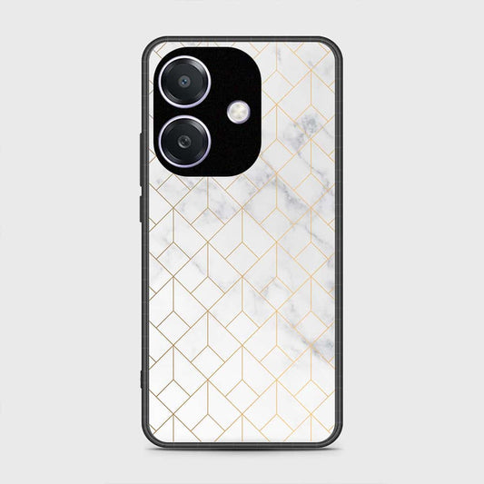 Oppo A3x 5G Cover- White Marble Series 2 - HQ Premium Shine Durable Shatterproof Case