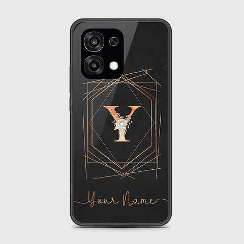 Oppo F31 5G - Personalized Alphabet Series - HQ Ultra Shine Premium Infinity Glass Soft Silicon Borders Case