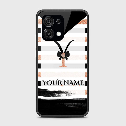 Oppo F31 5G - Personalized Alphabet Series - HQ Ultra Shine Premium Infinity Glass Soft Silicon Borders Case