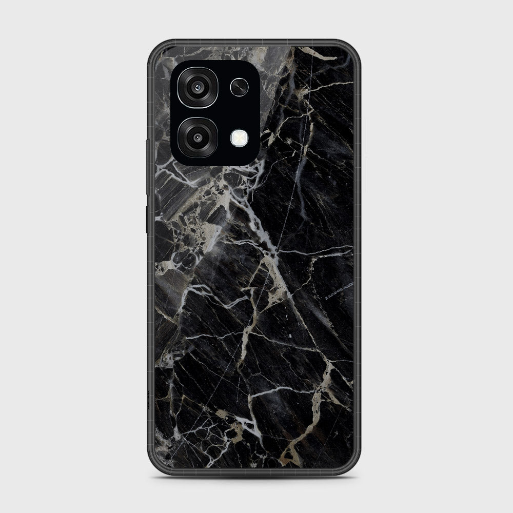 Oppo A6 Pro 4G - Black Marble Series - HQ Ultra Shine Premium Infinity Glass Soft Silicon Borders Case