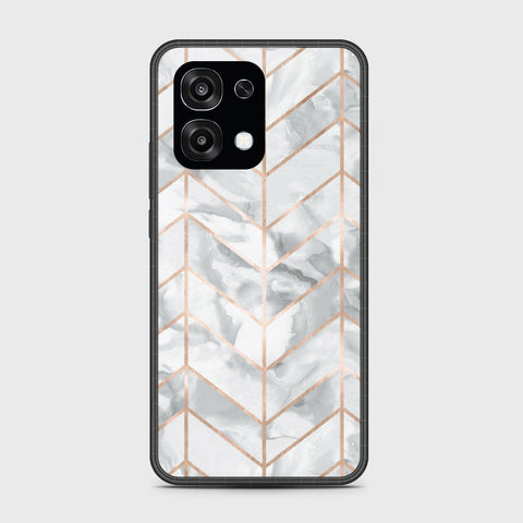 Oppo A6 Pro 4G - White Marble Series 2 - HQ Ultra Shine Premium Infinity Glass Soft Silicon Borders Case