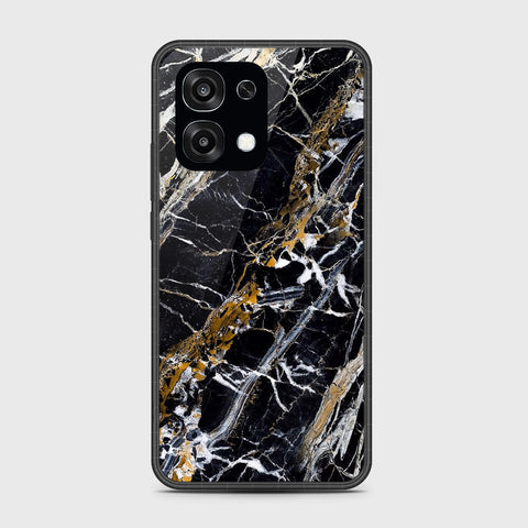 Oppo A6 Pro 4G - Black Marble Series - HQ Ultra Shine Premium Infinity Glass Soft Silicon Borders Case