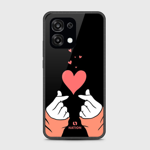 Oppo F31 5G - Onation Heart Series - HQ Ultra Shine Premium Infinity Glass Soft Silicon Borders Case