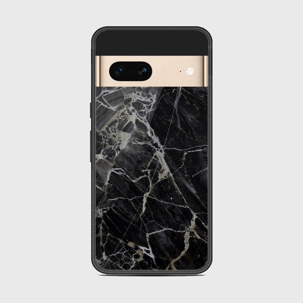 Google Pixel 7 - Black Marble Series - HQ Premium Shine Durable Shatterproof Case