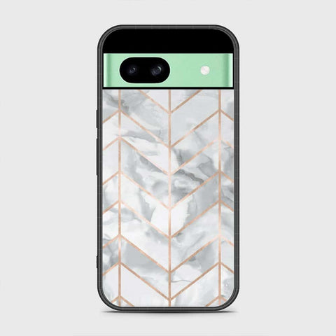 Google Pixel 8a Cover - White Marble Series 2 - HQ Premium Shine Durable Shatterproof Case
