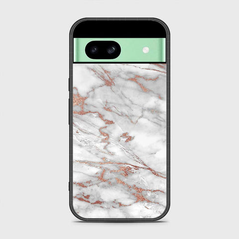 Google Pixel 8a Cover - White Marble Series 2 - HQ Premium Shine Durable Shatterproof Case