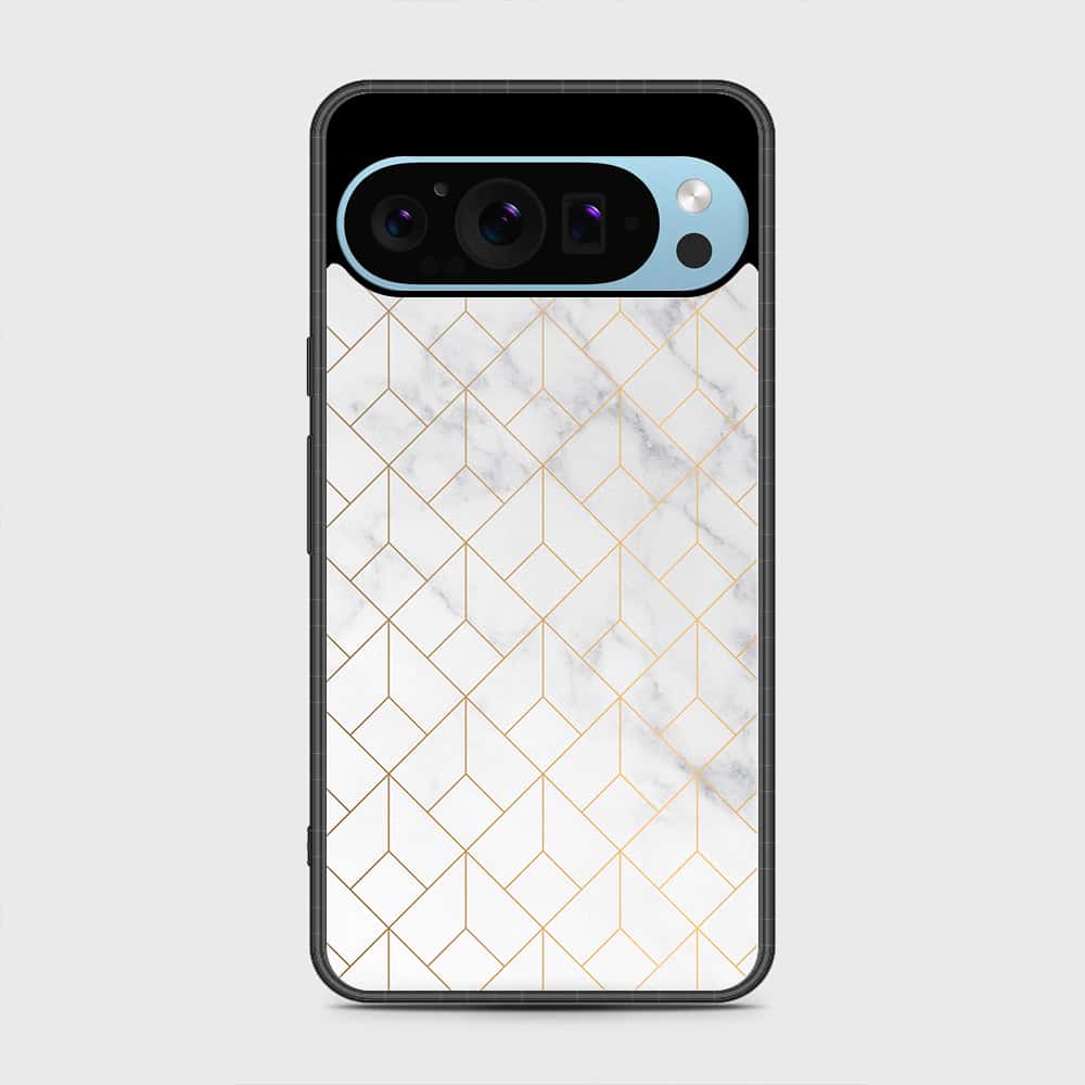 Google Pixel 9 Pro XL Cover - White Marble Series 2 - HQ Premium Shine Durable Shatterproof Case